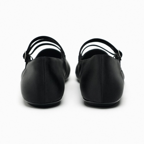 Zara Buckled Ballet Flats Size 7.5 - Picture 5 of 10